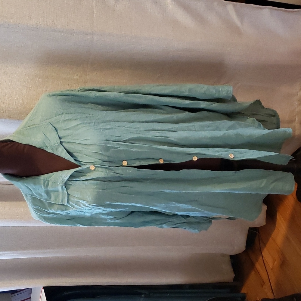 Light cover up button down blouse